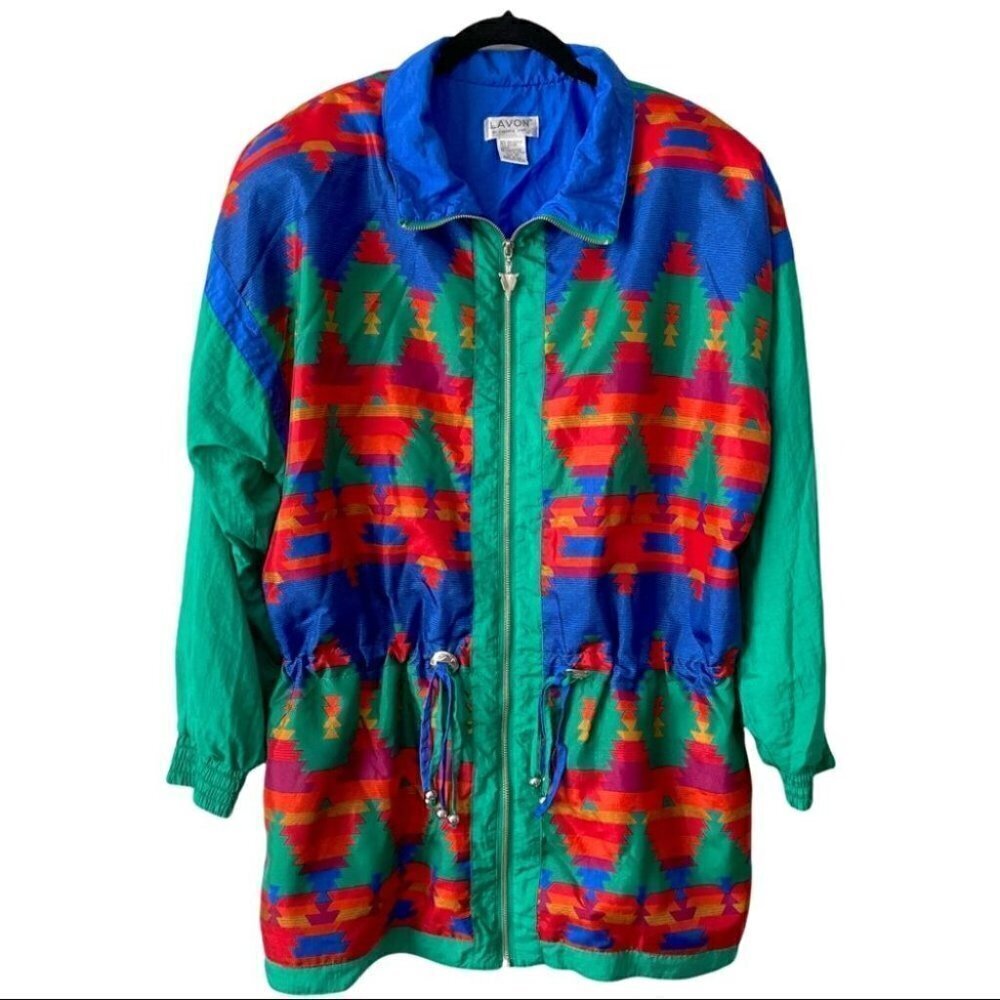 Vintage Lavon Southwestern Windbreaker Jacket